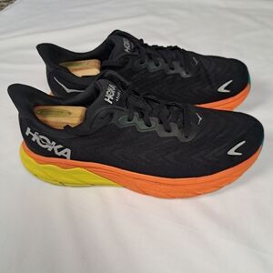 Hoka One One Arahi 6 Black Flame Shoes Size 10.5 D Men’s 1123194 BFLM